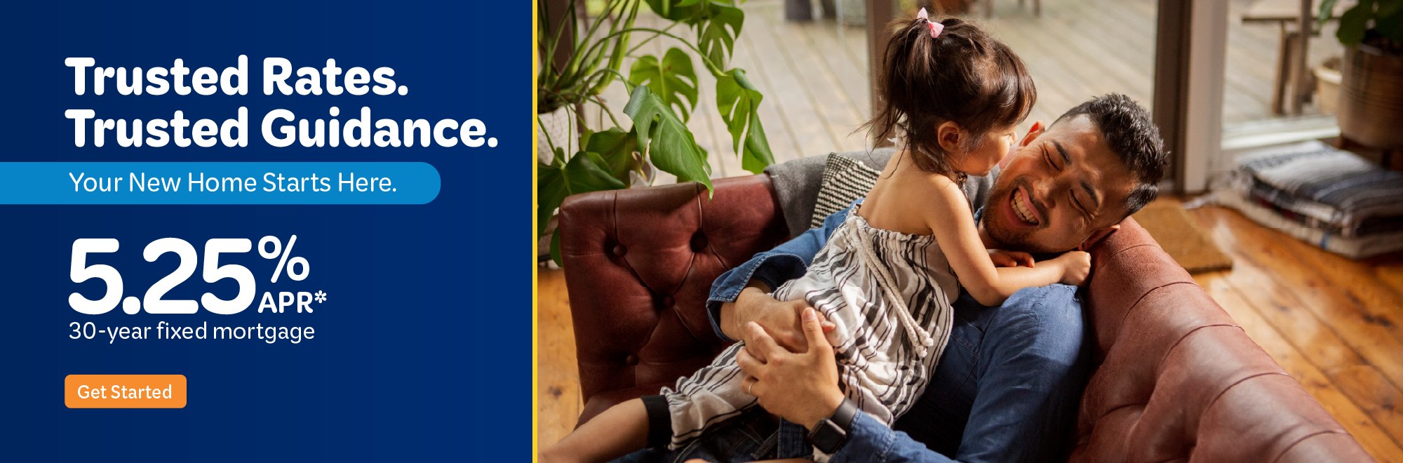 Get started with a 5.25% Annual Percentage Rate 30 year fixed mortgage. Conditions apply.