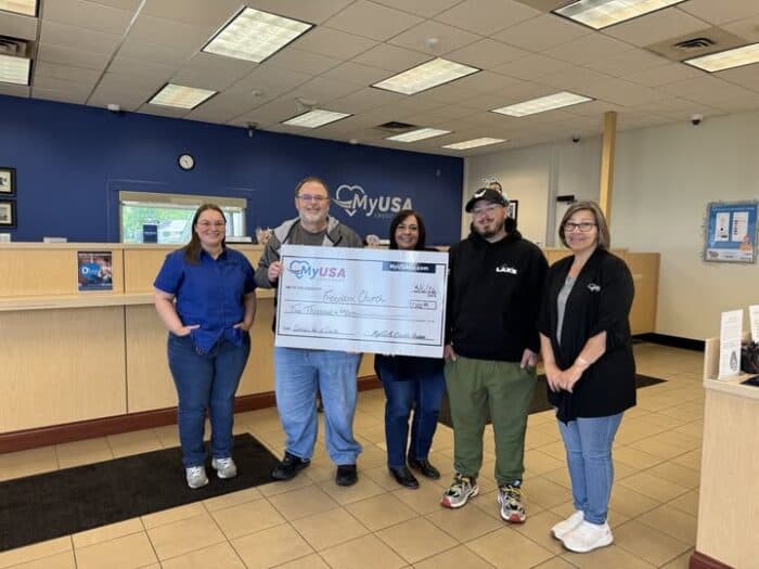 Freedom Church Casual for a Cause check presentation