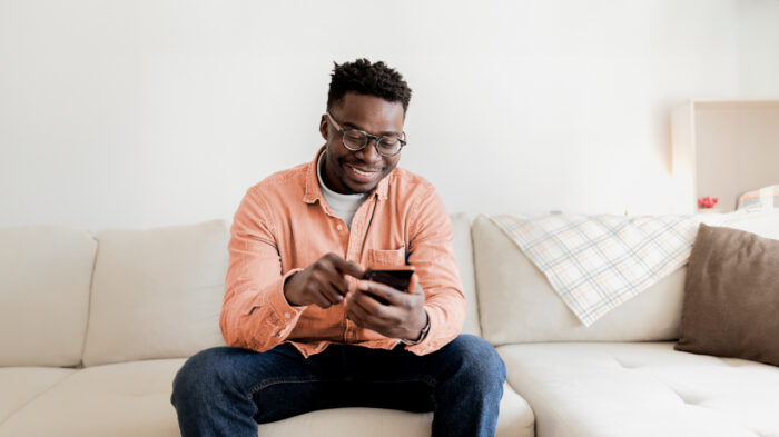 Man looking at his phone