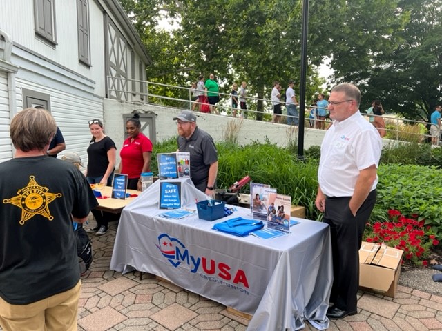 Ted Link at community event in Kettering for Back to School